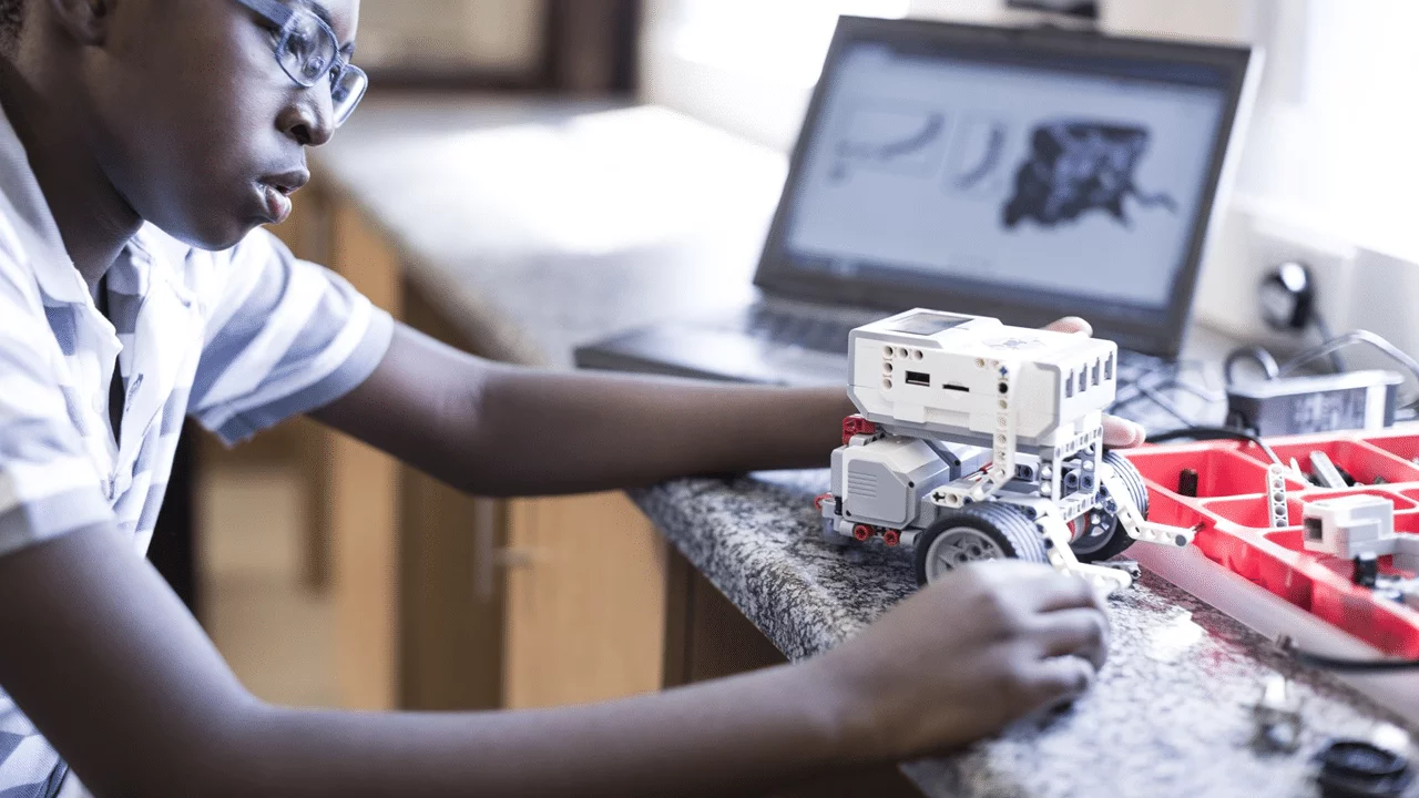 Boy with LEGO Mindstorms
