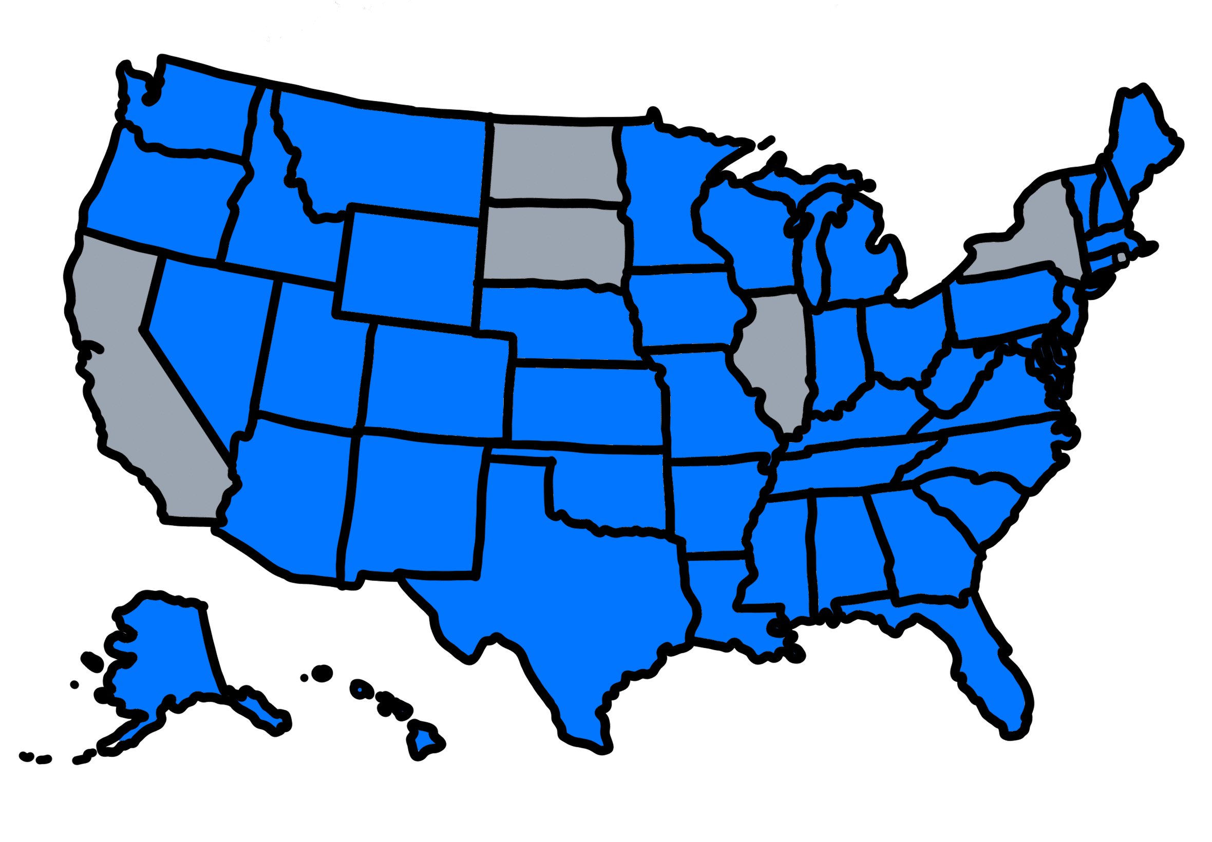 United States of America map