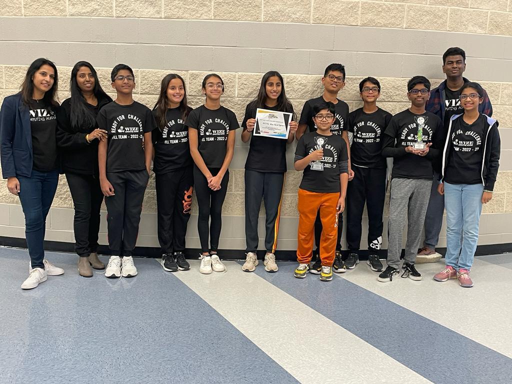 First LEGO League Super Powered Awards, picture with the students