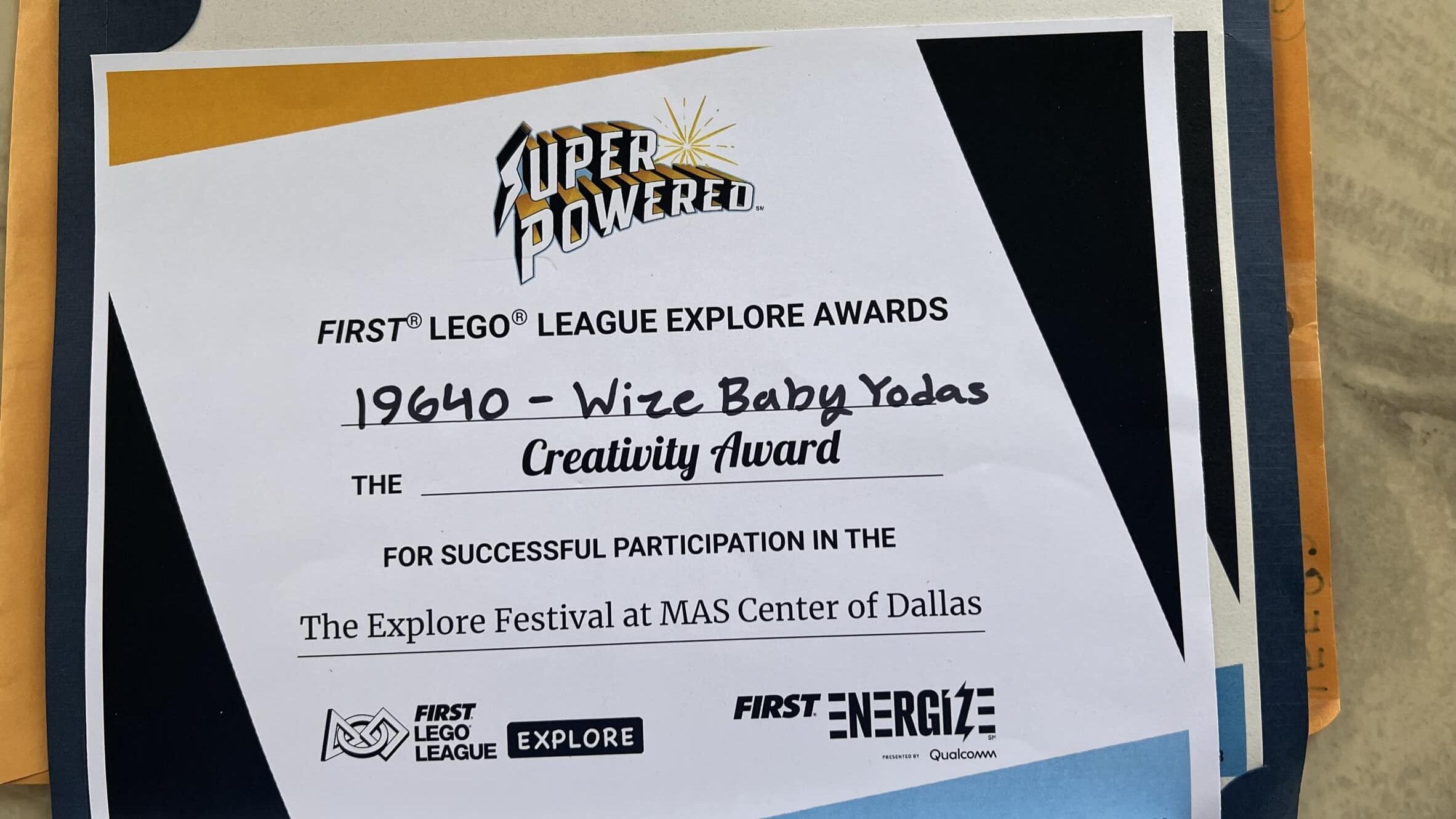 First LEGO League Super Powered Awards